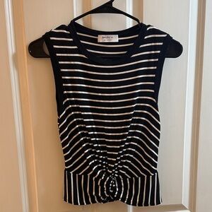 Bailey 44 Black and White Striped Tank Top